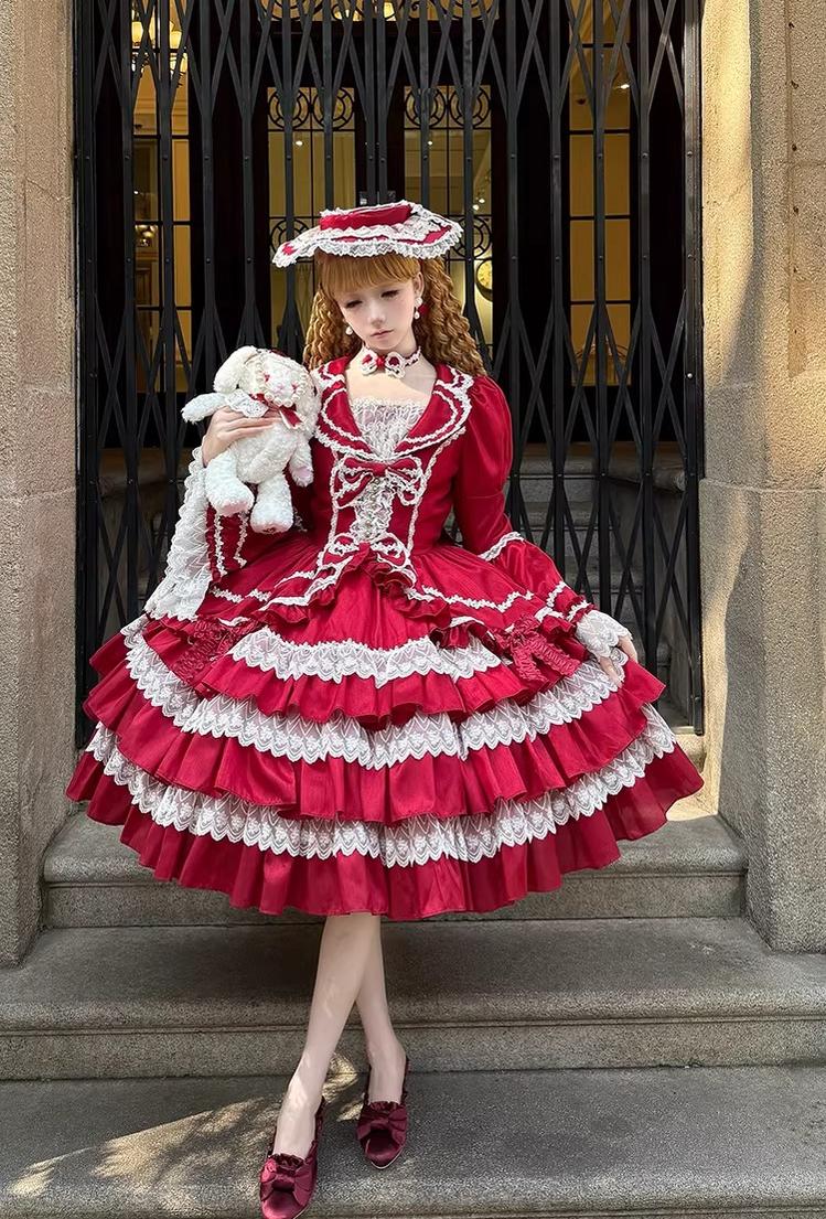 Eternal France Doll - Classic Lolita Doll-like OP Dress and Accessories - image 1
