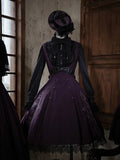 Purple Gothic JSK with Back Slit Skirt - image 1