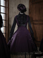 Purple Gothic JSK with Back Slit Skirt - image 1