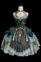 Candle Dragon Spirit - Fantasy Green Lolita JSK Set - image 1