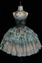 Candle Dragon Spirit - Fantasy Green Lolita JSK Set - image 2