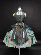 Candle Dragon Spirit - Fantasy Green Lolita JSK Set - image 7