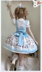 Rabbit Collection Box - Bunny Print Kawaii Lolita JSK Dress, 3 Colors - image 5