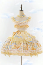Pineapple Soda Sweet Yellow Pineapple Print Lolita JSK and Accessories - image 2