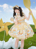 Pineapple Soda Sweet Yellow Pineapple Print Lolita JSK and Accessories - image 5