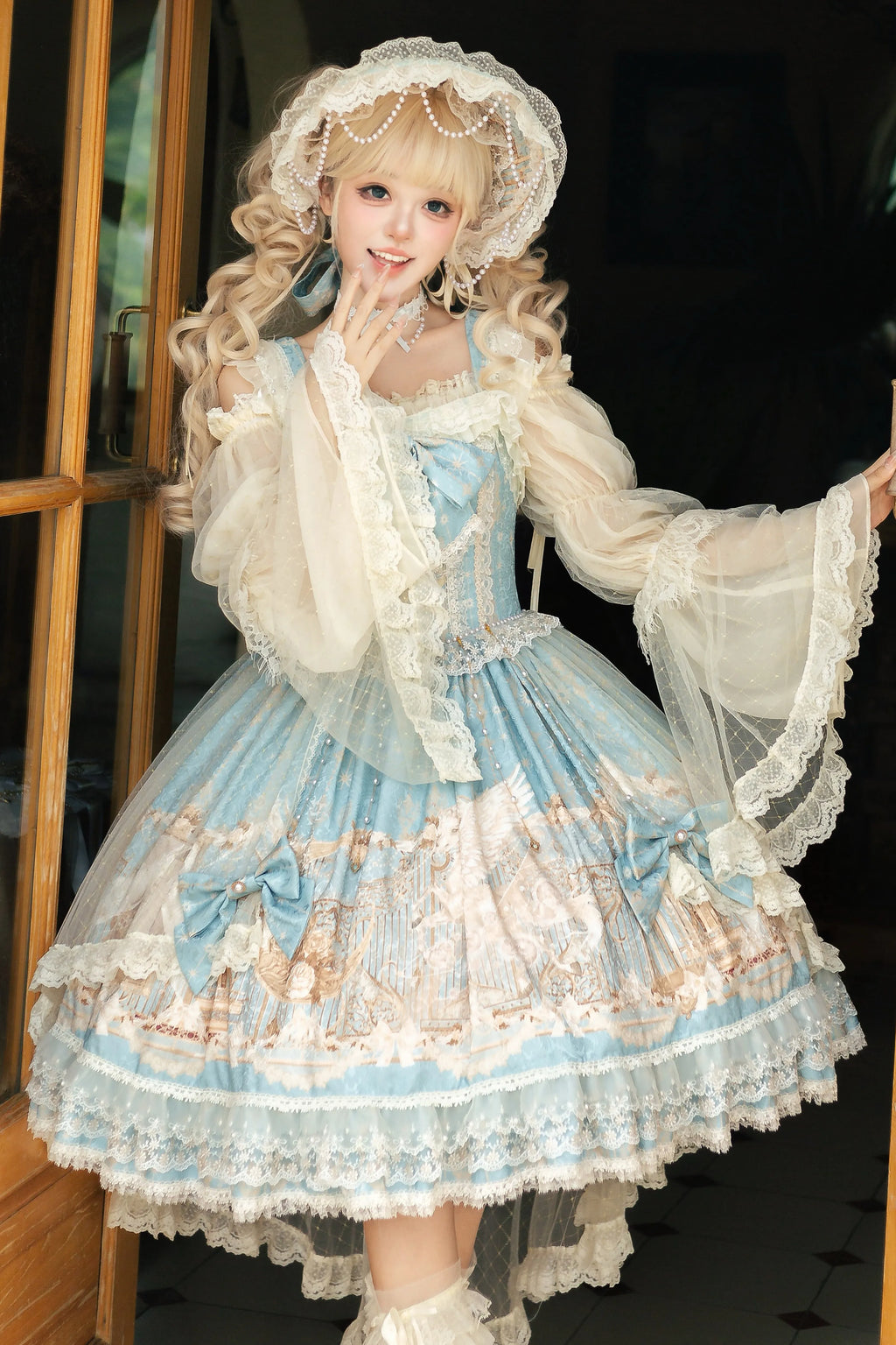 Unicorn Blue Classic Lolita JSK Dress Set - image 11