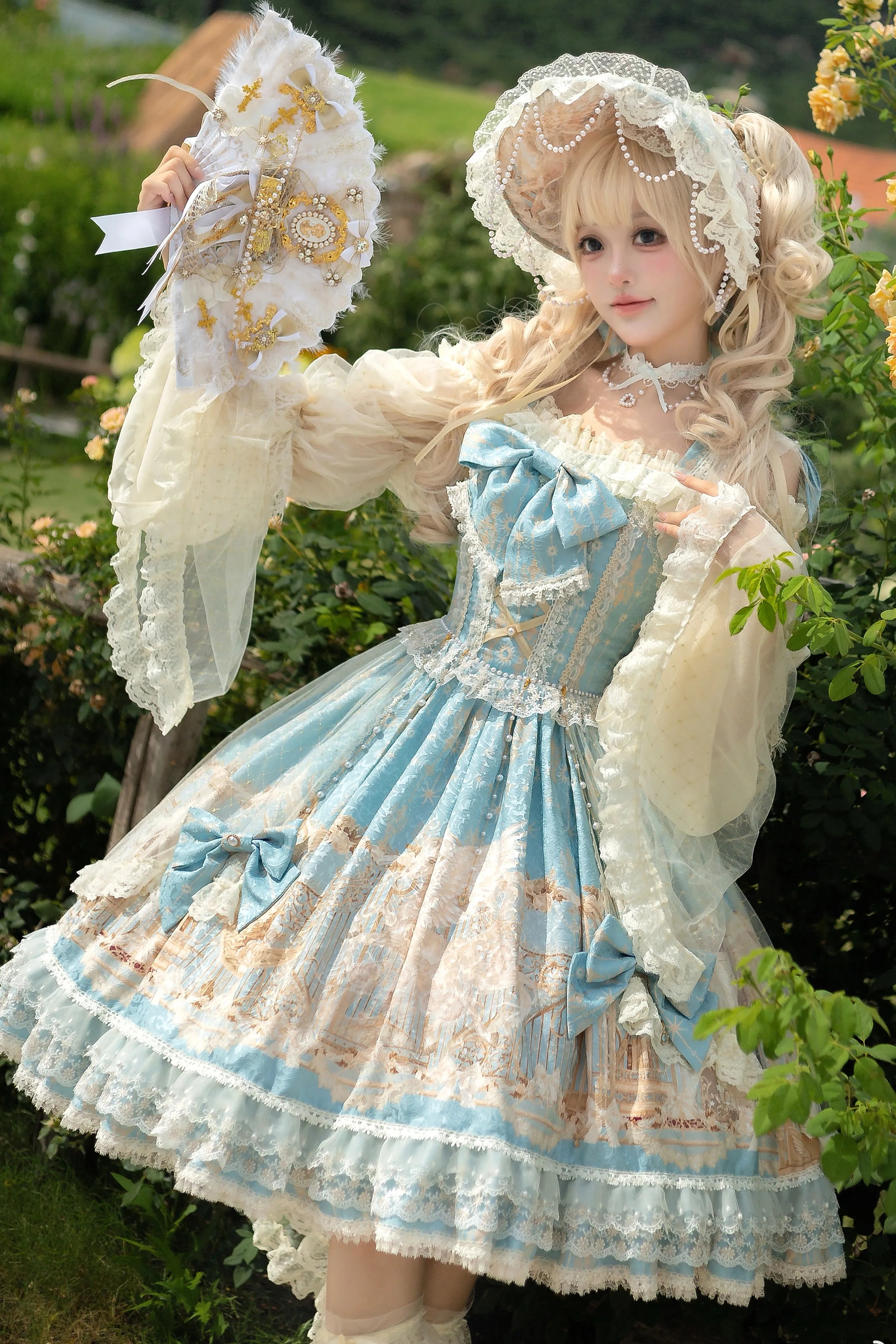 Unicorn Blue Classic Lolita JSK Dress Set - image 1