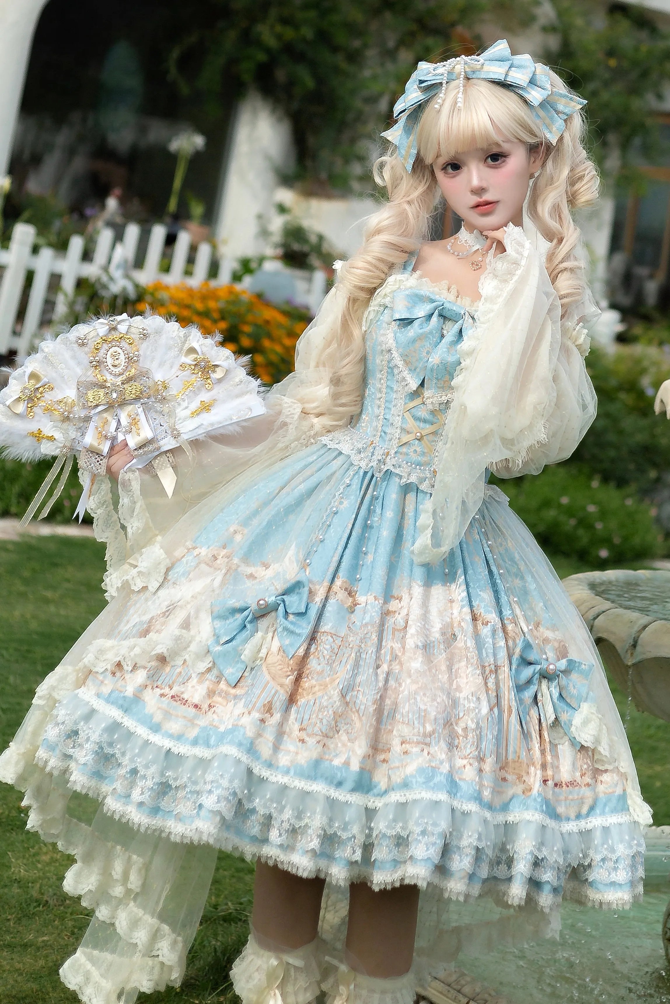 Unicorn Blue Classic Lolita JSK Dress Set - image 2