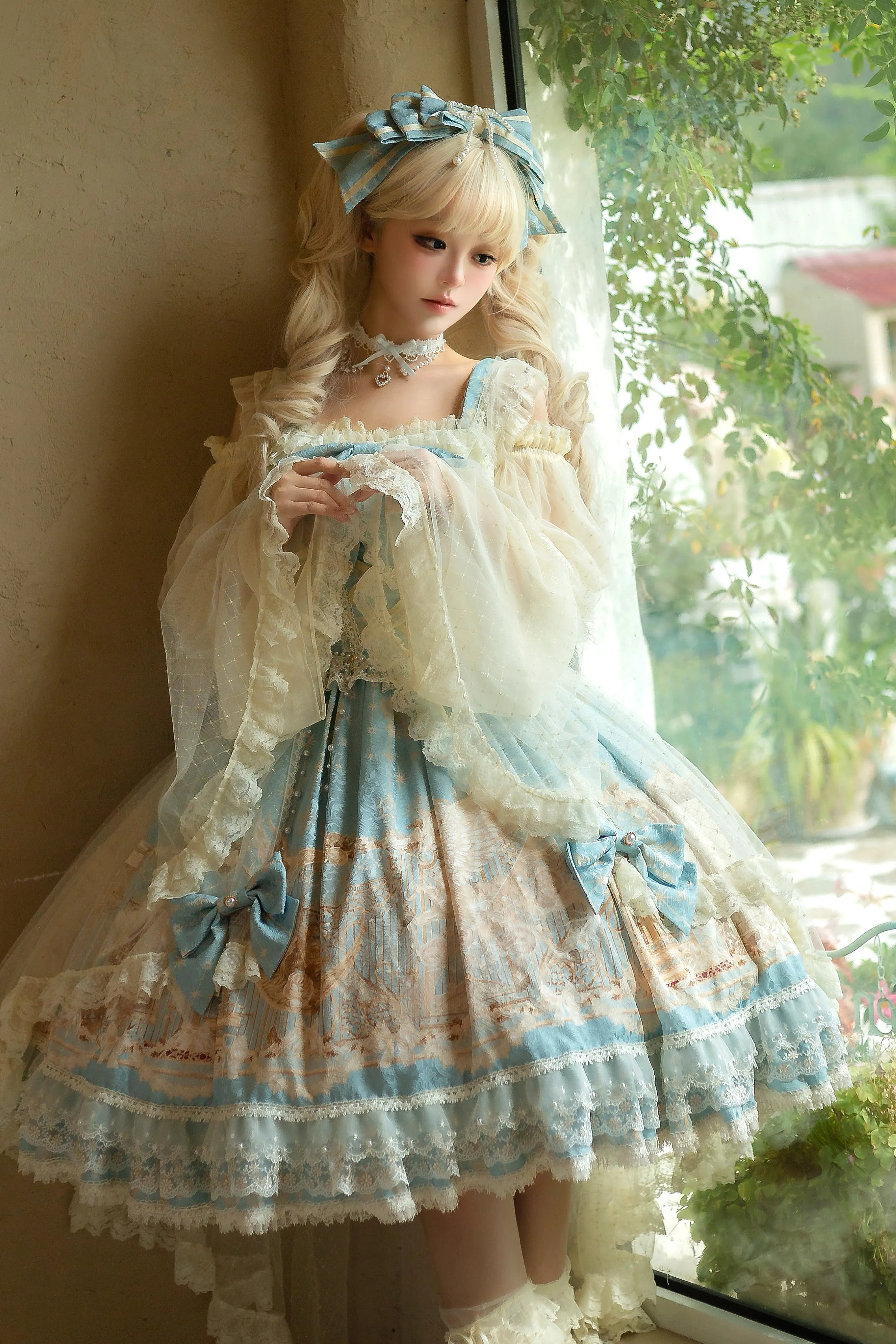 Unicorn Blue Classic Lolita JSK Dress Set - image 4