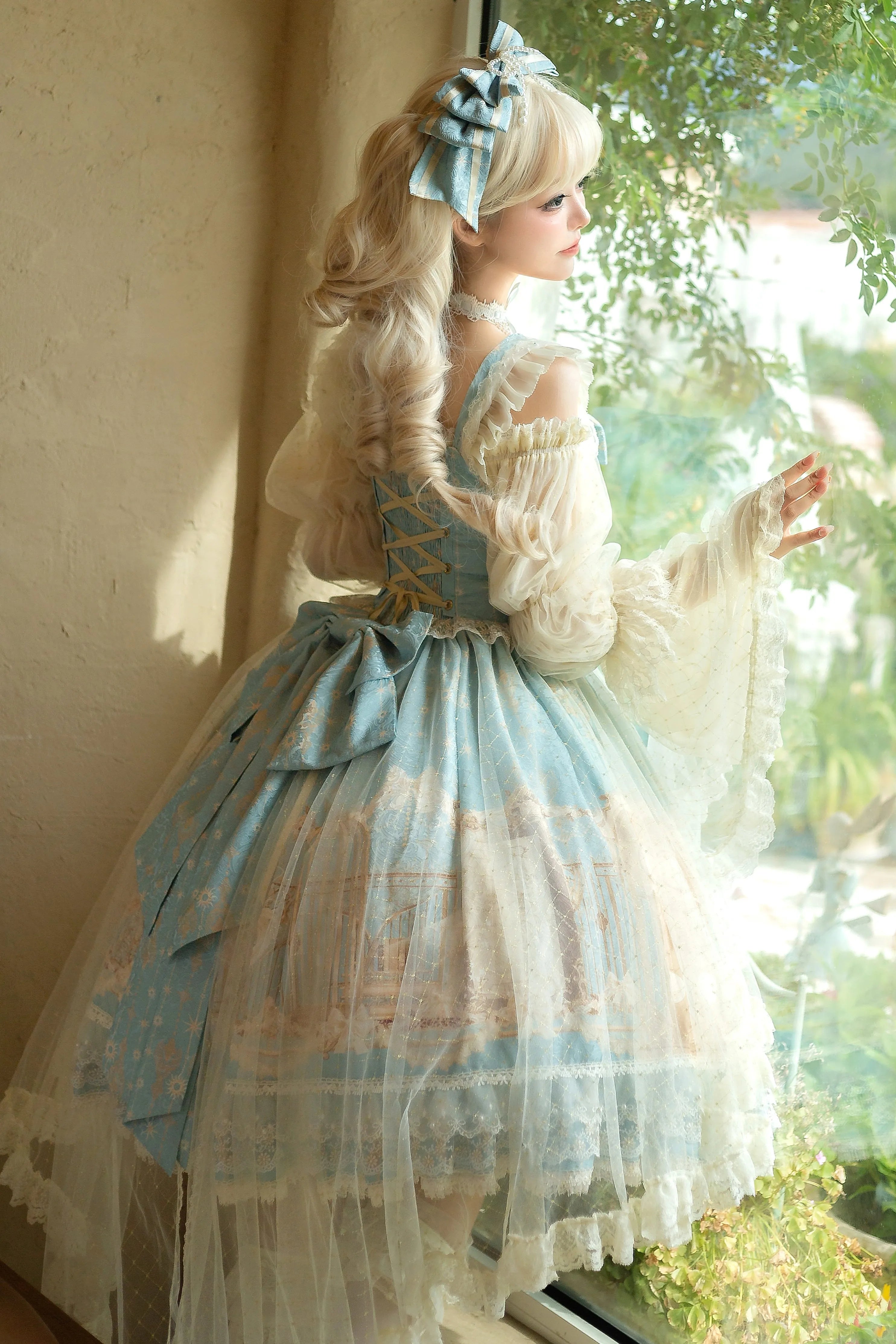 Unicorn Blue Classic Lolita JSK Dress Set - image 5