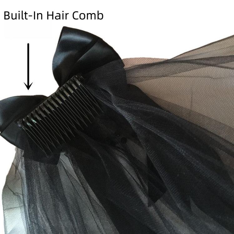 Gothic Retro Lace Double-Layer Lolita Veil - image 3