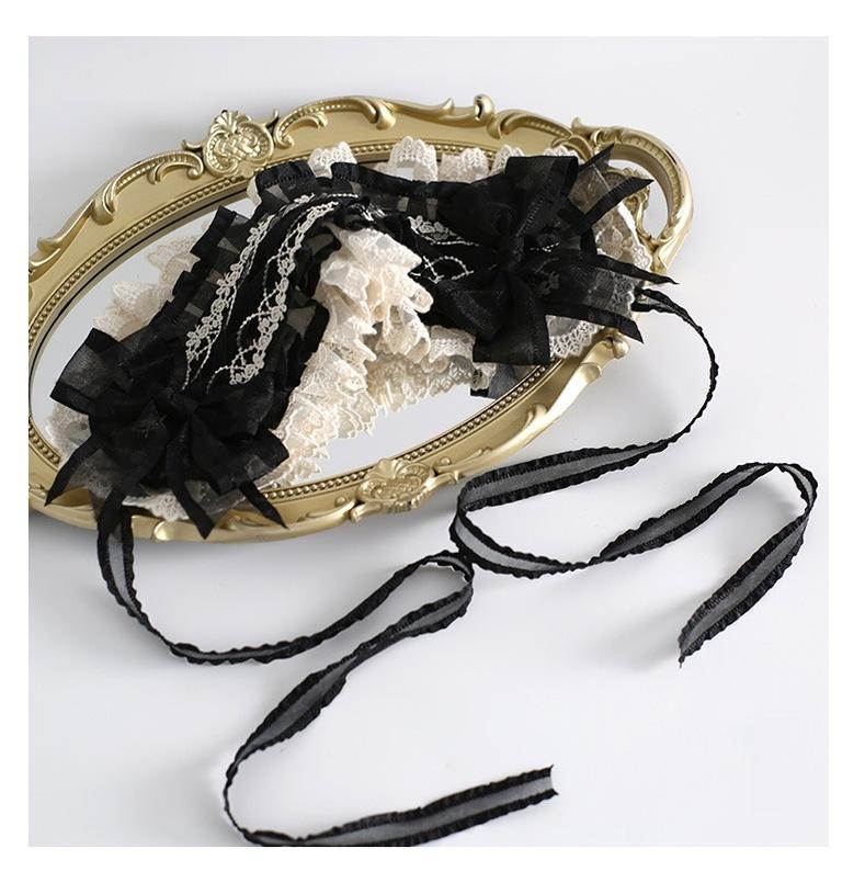Maid Lolita Hairband Doll Lolita Cuffs and Top Hat - image 6