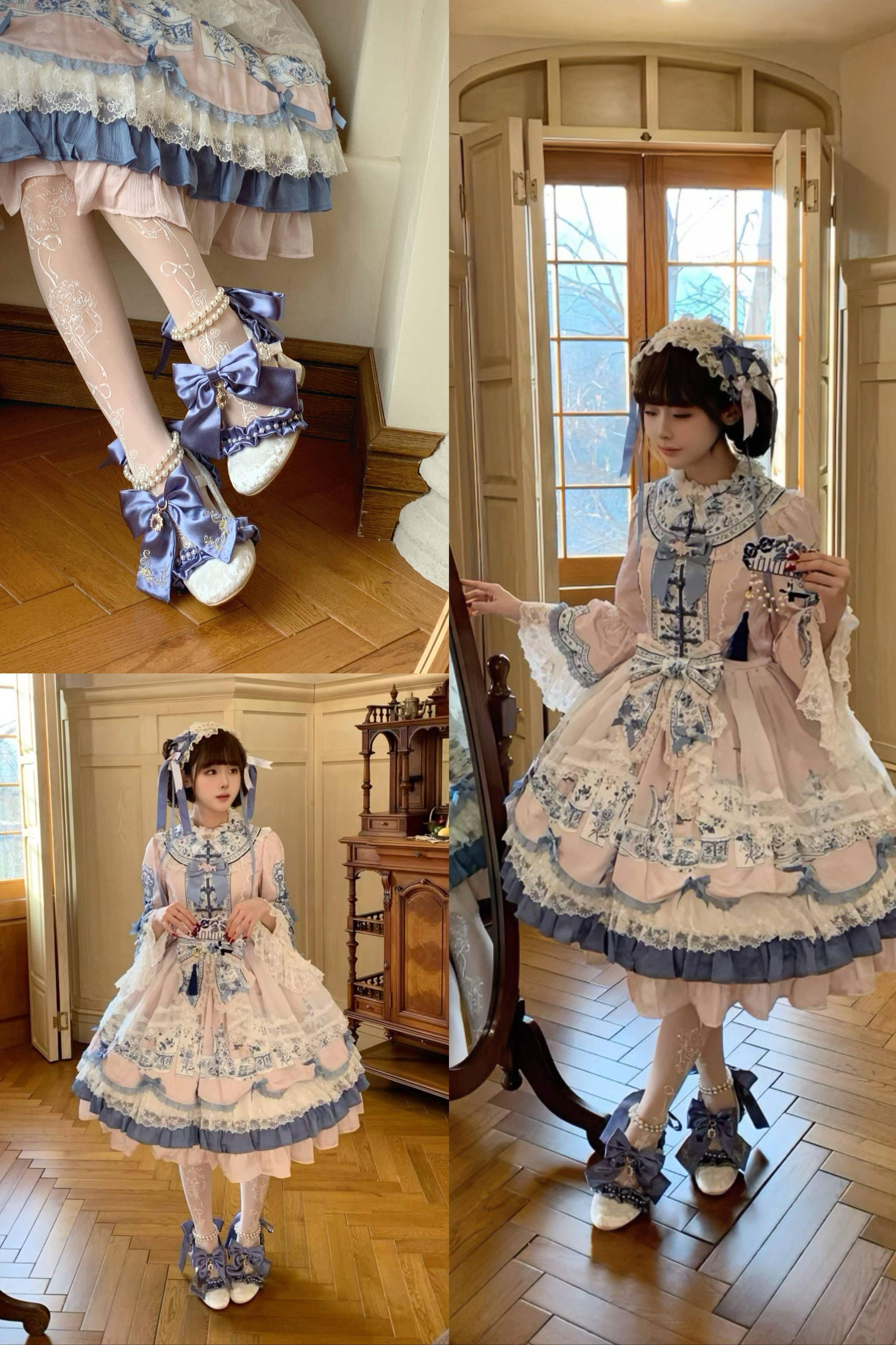 Ribbon Anthem - Wedding Classic Lolita Heels with Detachable Bow and Pearl Ribbon - image 16