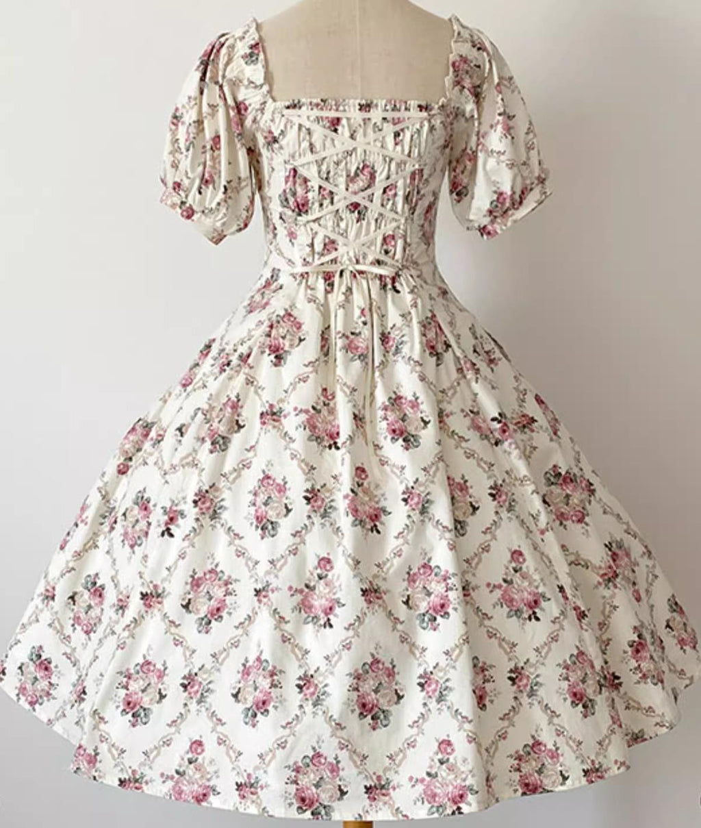 Pastoral Poem - Elegant Lolita OP Dress Floral Print 6-Piece Cut Lolita Dress - image 25