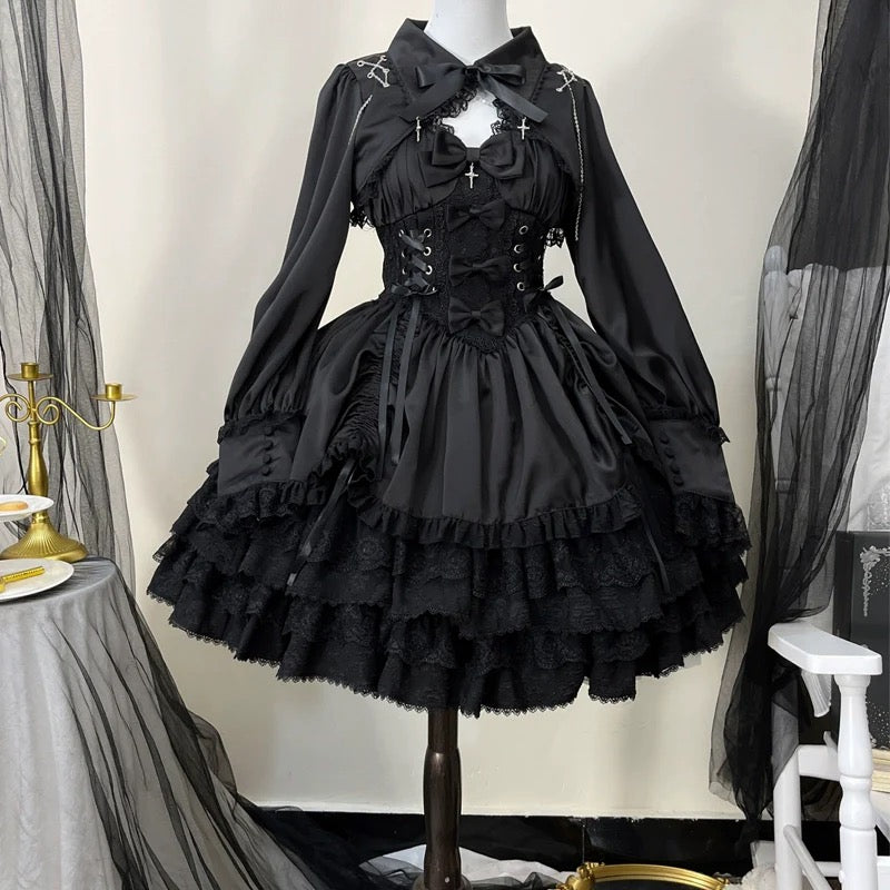 Cross Medal Gothic Lolita JSK & Bolero Set