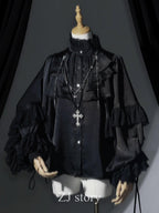 Dragon Bone Cemetery - Gothic Lolita Long Sleeve Blouse - image 1