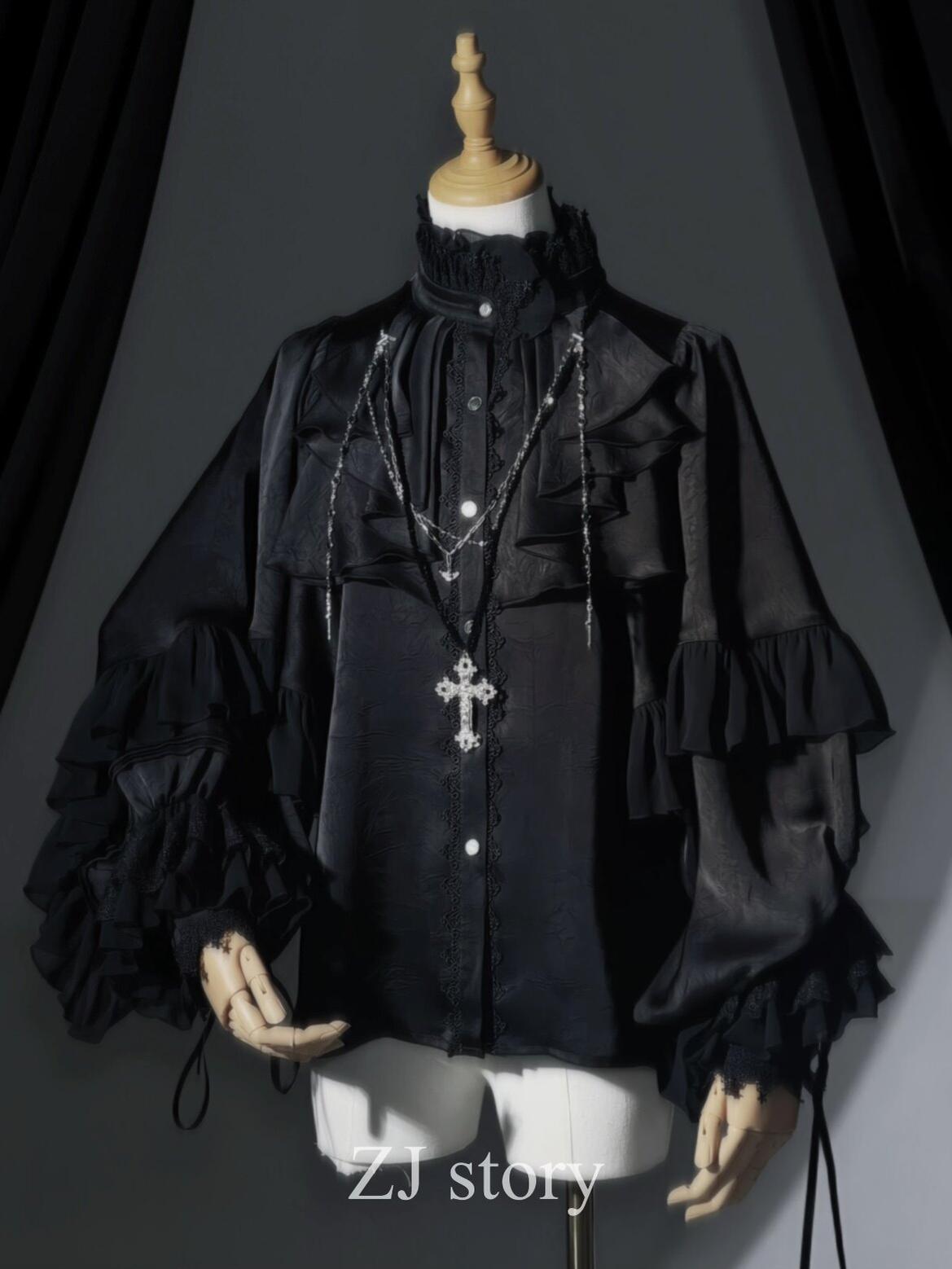 Dragon Bone Cemetery - Gothic Lolita Long Sleeve Blouse - image 2