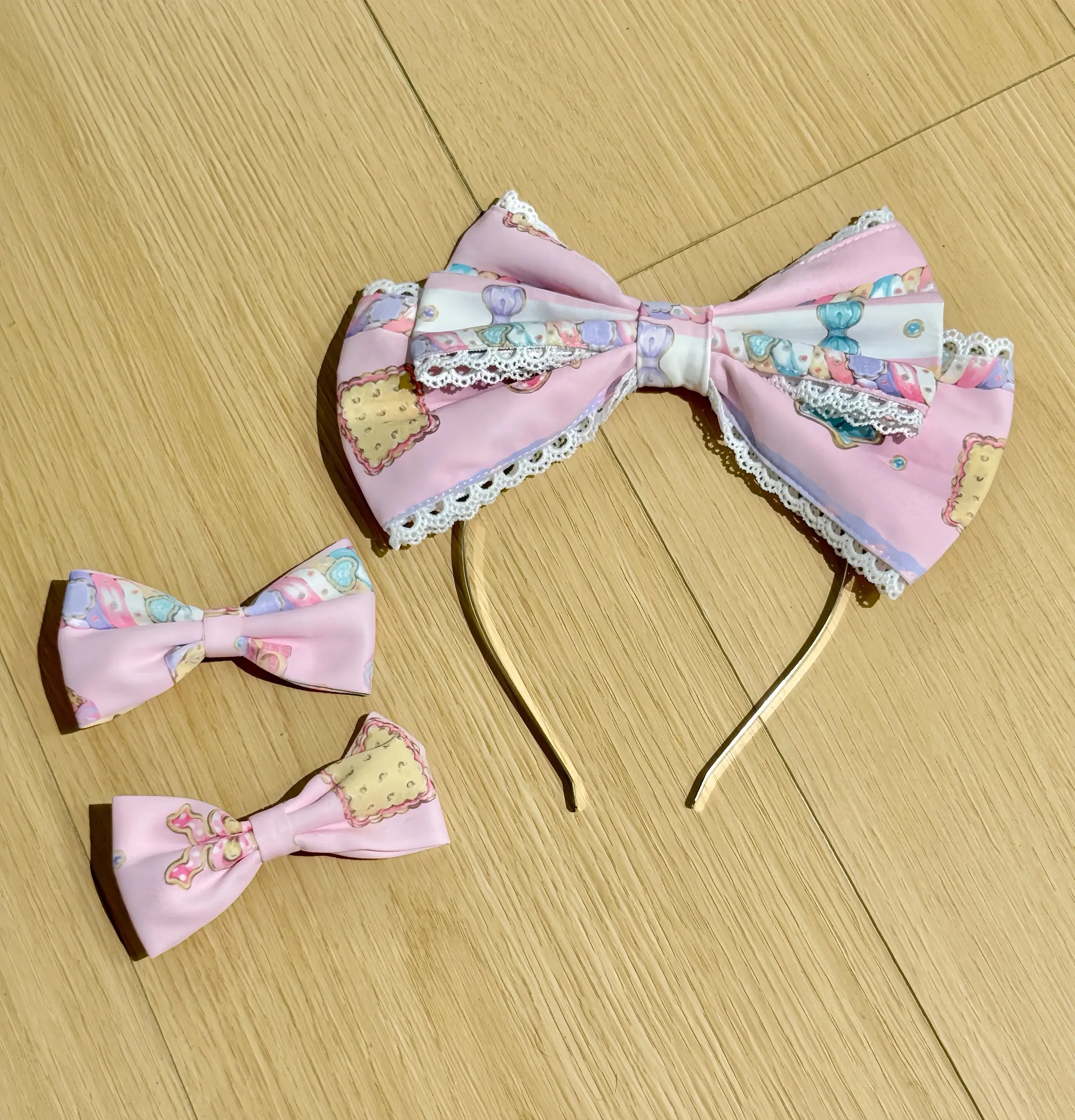 Sugar Frost Cookie - Old School Lolita Bear Dessert Printed JSK Dress and Accessories - image 13