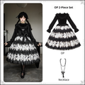 Dead Leaf Butterfly Gothic Lolita JSK and OP Dress Set - image 30