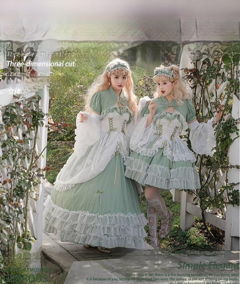 Toting Basil Plus Size Wedding Lolita Green Bridal JSK - image 6
