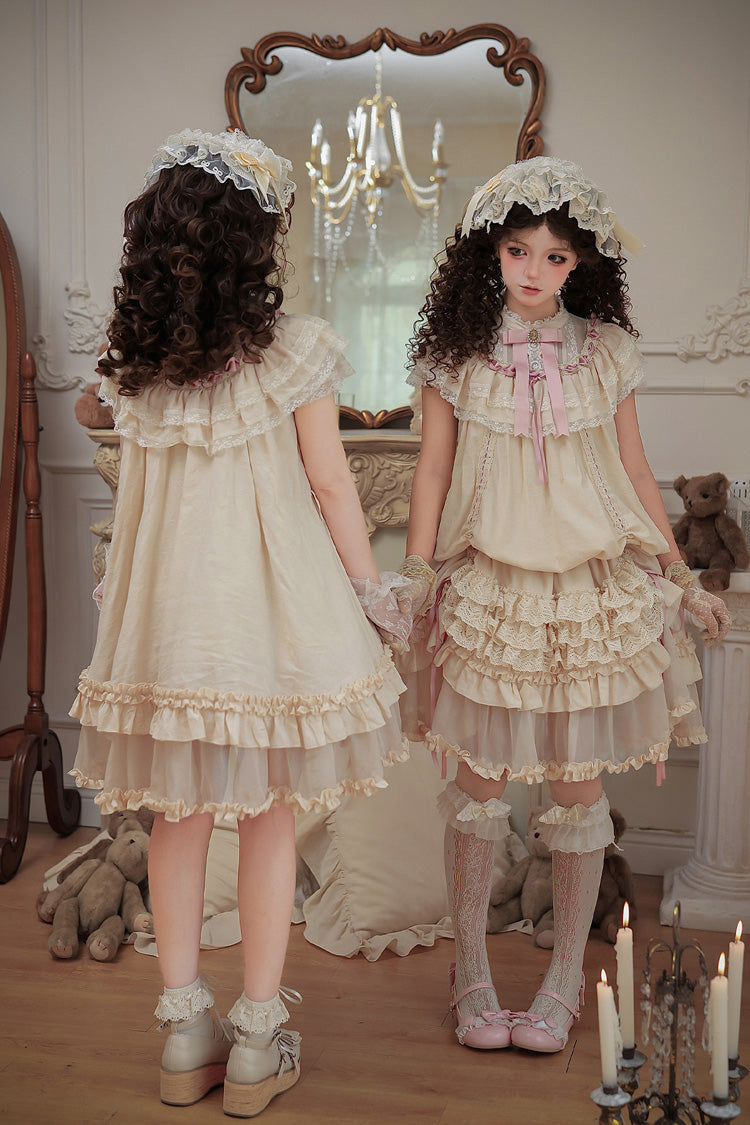 Lily's Dream - Apricot Sweet Lolita Dress, Short and Long Versions - image 11