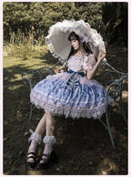 Romantic Floral Puff-Sleeve Dress with Lace Pearl and Overlay - image 4