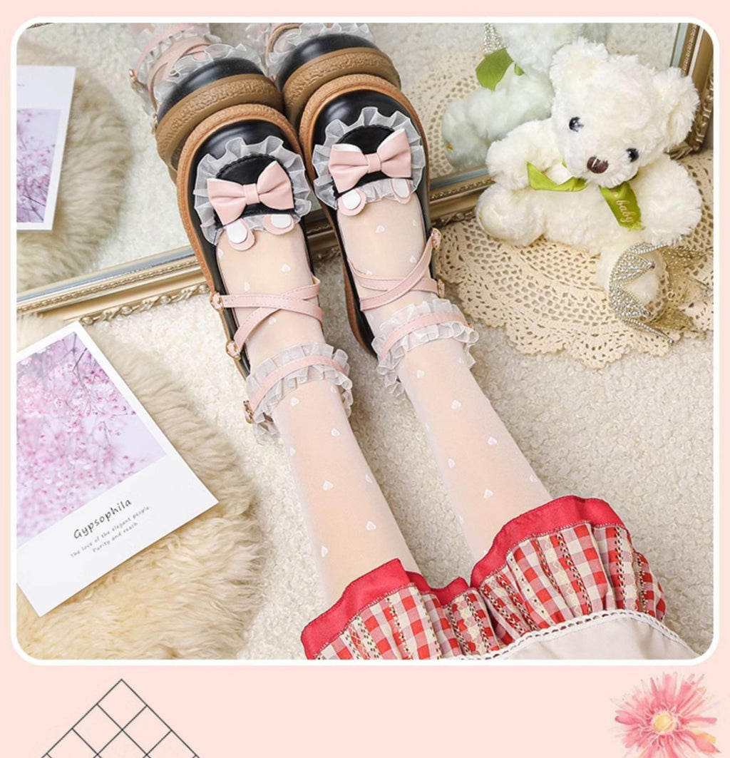 Sweet Bunny - Sweet Lolita Flat Shoes with Ear and Bow Decorations - image 15