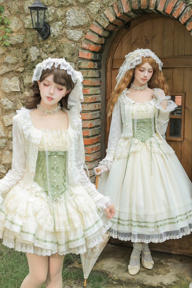 Green Fishbone Sweet Lolita JSK Dress Two Versions - image 6