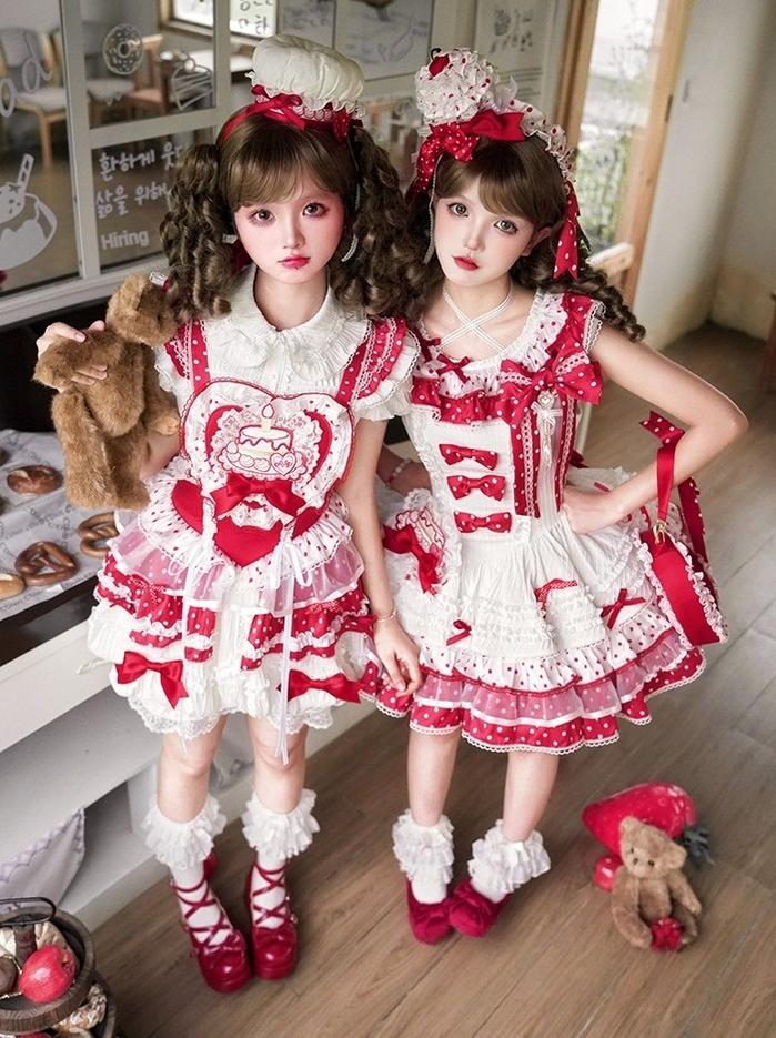 Bite The Cake - Sweet Lolita Accessories, Red & White Polka Dots - image 45