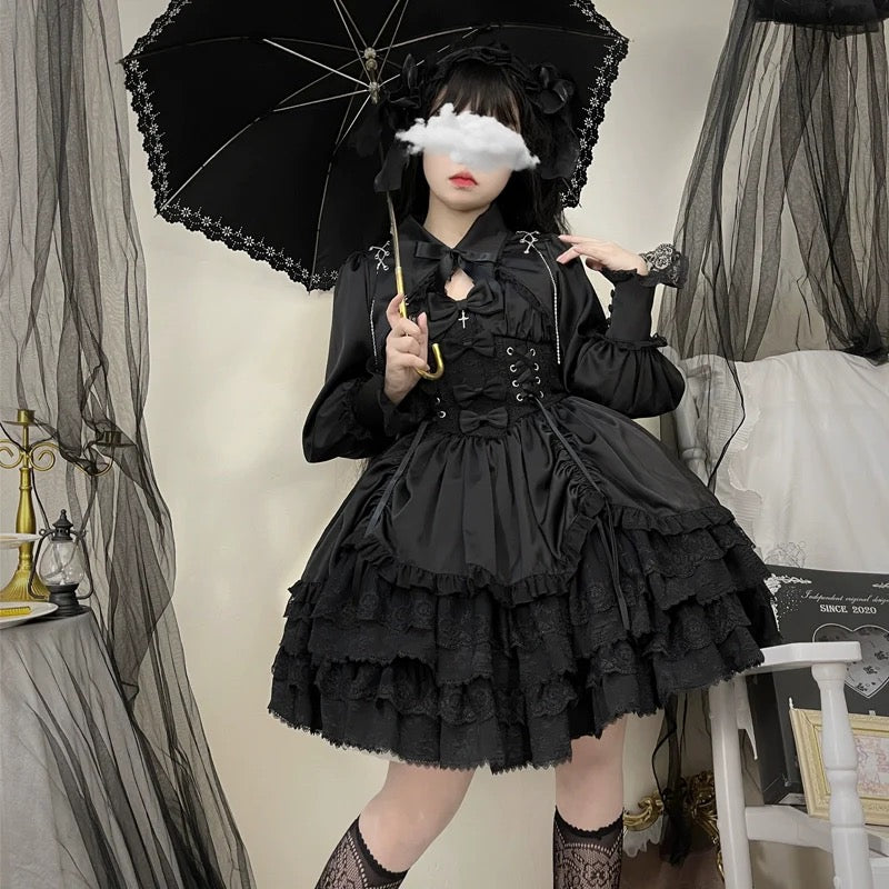 Cross Medal Gothic Lolita JSK & Bolero Set