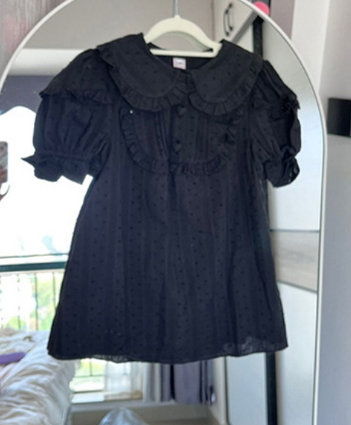 Plus Size Lolita Shirt Solid Color Short Sleeve Blouse - image 10