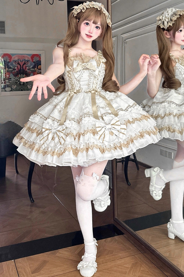 Gilded Memories Sweet Lolita JSK Dress in 3 Colors - image 5