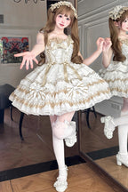 Gilded Memories Sweet Lolita JSK Dress in 3 Colors - image 5