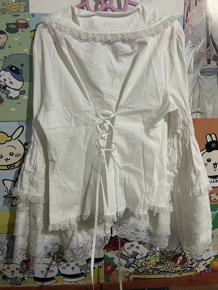 Cannelés - Elegant Lolita Cotton Blouse, Hime Sleeve - image 7