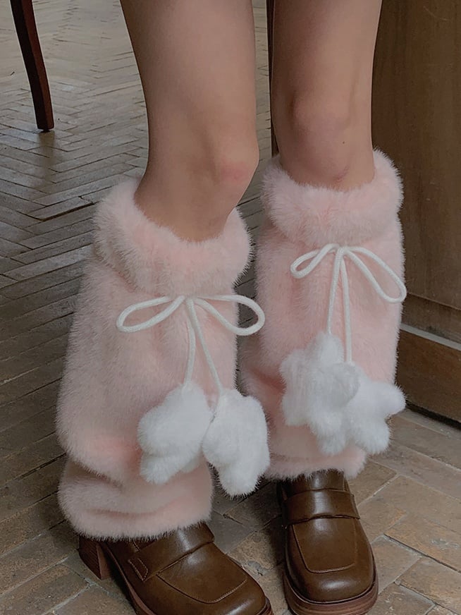Handmade Plush Leg Warmers Sweet Kawaii Accessories - image 8