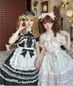 Little Dessert Chef - Old School Lolita JSK Dress, Cream-Like Ruffle and Accessories - image 12
