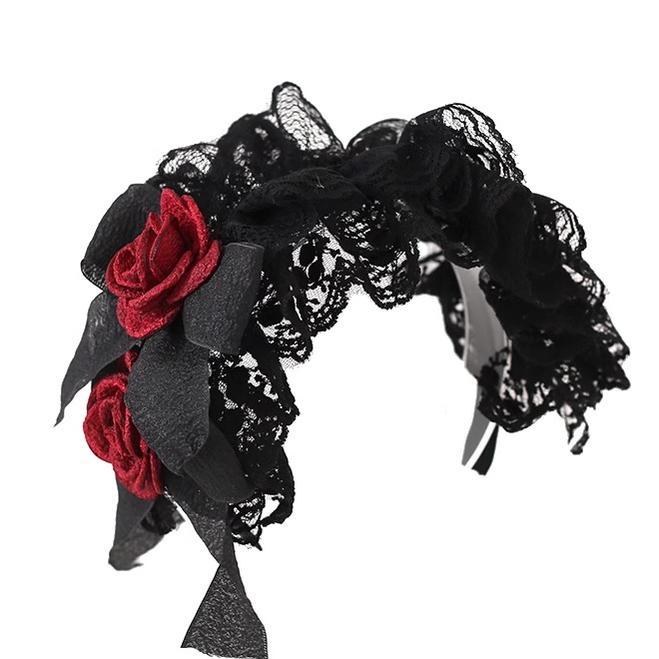 Gothic Black Lace Lolita KC Headwear - image 5