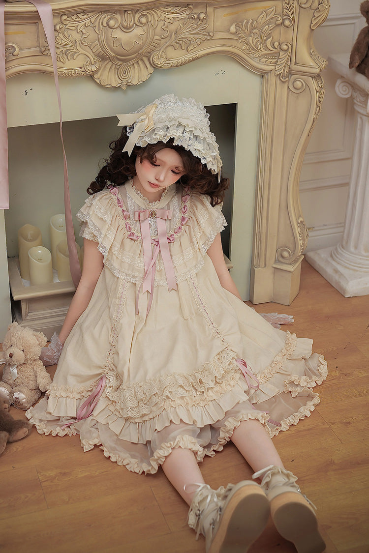 Lily's Dream - Apricot Sweet Lolita Dress, Short and Long Versions - image 19