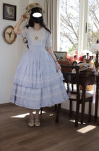Marguerite Daisy - Classic Lolita Bust-supporting JSK Dress, Layered Lace - image 4