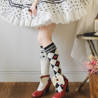 Daily Lolita Cotton Asymmetric Print Socks - image 20
