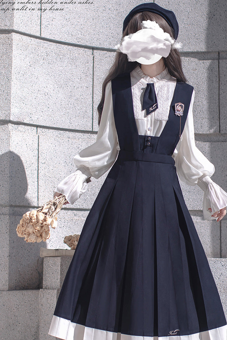 Classic College Elegant Lolita JSK Dress in Blue - image 9