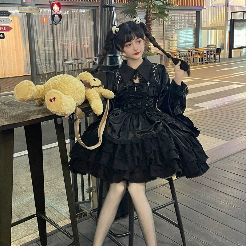Cross Medal Gothic Lolita JSK & Bolero Set
