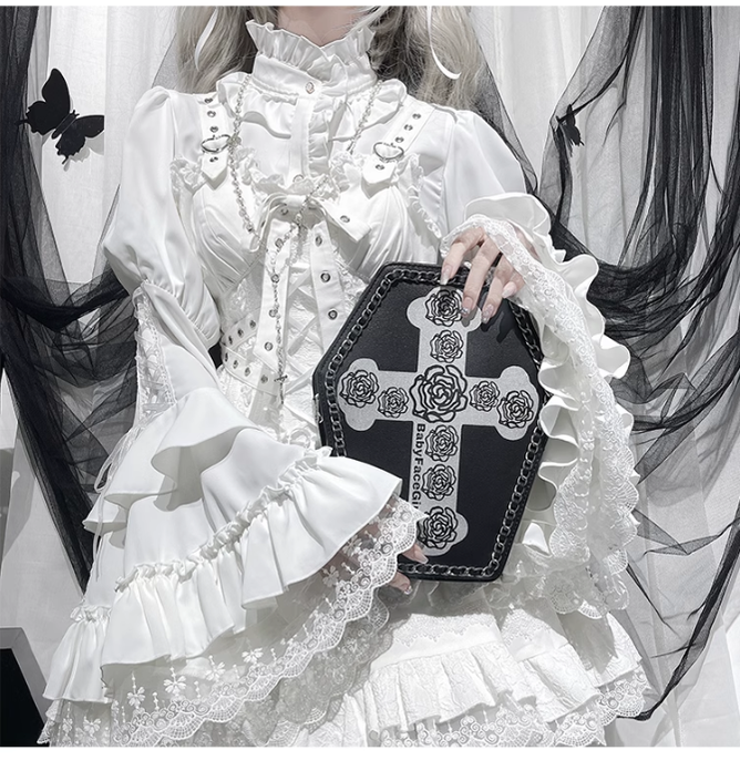 Gothic Lolita Halloween Blouse, Bat Inspired - image 7