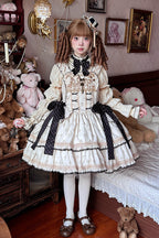 Bear’s Holiday - Sleeveless Double-Layered Ruffled Embroidered Bow Sweet Lolita JSK Dress - image 2