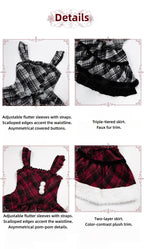 Snow Night Serenade - Fluffy Plaid Kawaii Lolita JSK, Reversible Cape and Accessories - image 26