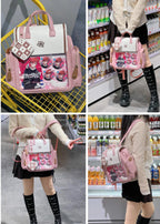 Kawaii Lolita Large-Capacity Ita Backpack with Mini Pocket and Grid Board - image 17