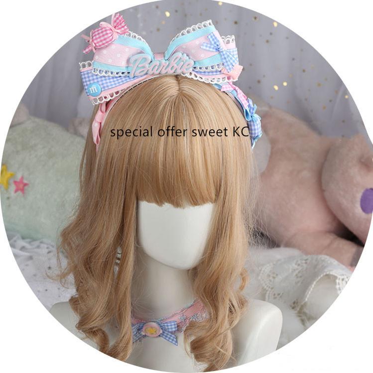 Pink and Blue Sweet Lolita Bow Headwear - image 16