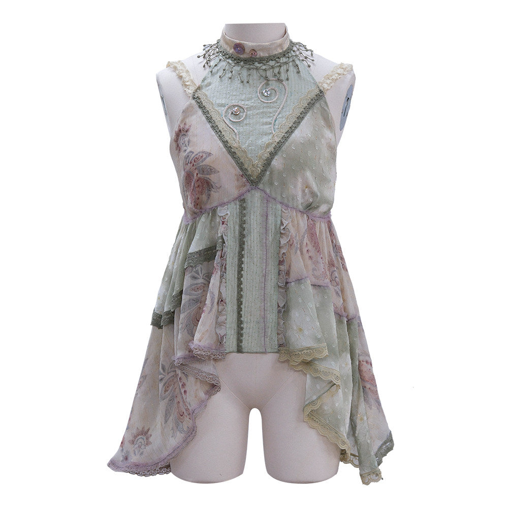 Creeping Vines - Floral Halter Top and Skirt - image 12