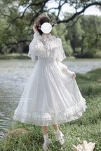 Enchanted Daydream - Elegant Lolita OP Dress in White - image 7