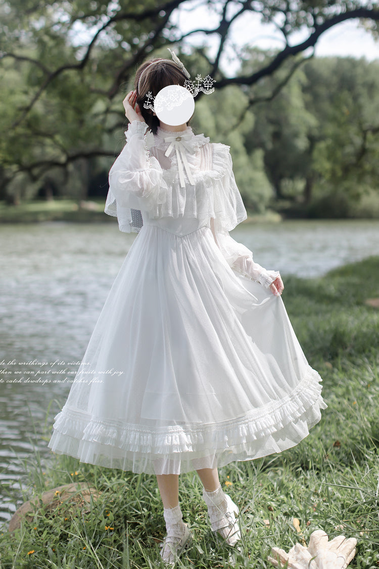 Enchanted Daydream - Elegant Lolita OP Dress in White - image 7